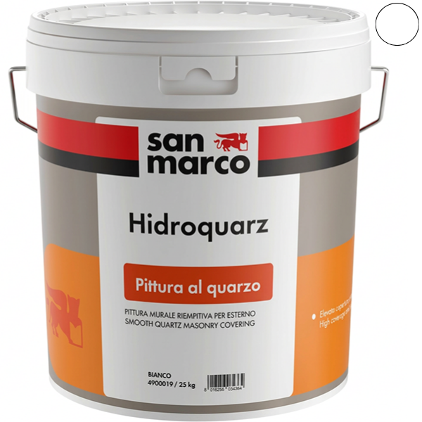 SAN Marco Hidroquarz Bianco Idropittura Lavabile al Quarzo da Esterno - SAN MARCO